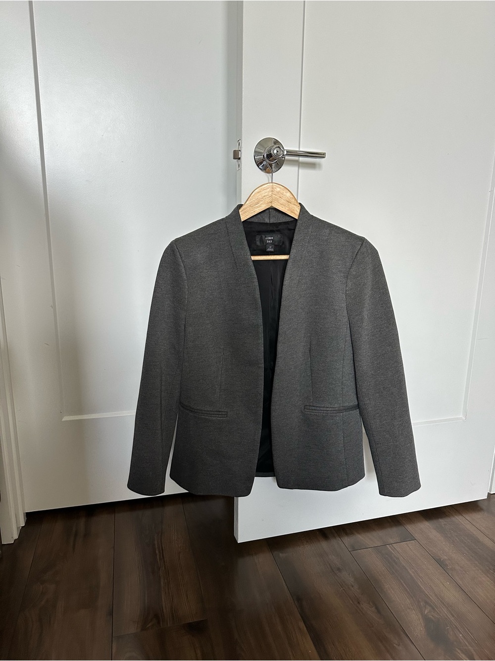 J. Crew Gray Collarless Women's Blazer